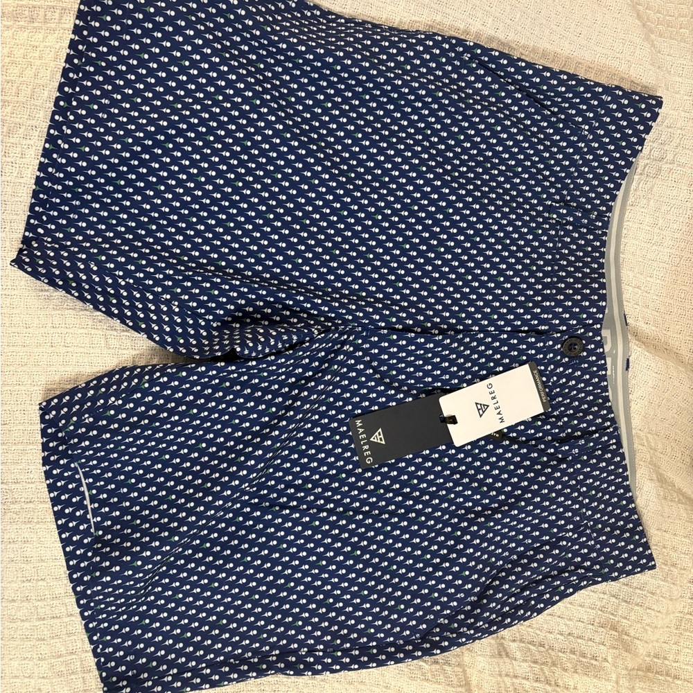 Maelreg Men's Navy Golf Ball Athletic Shorts